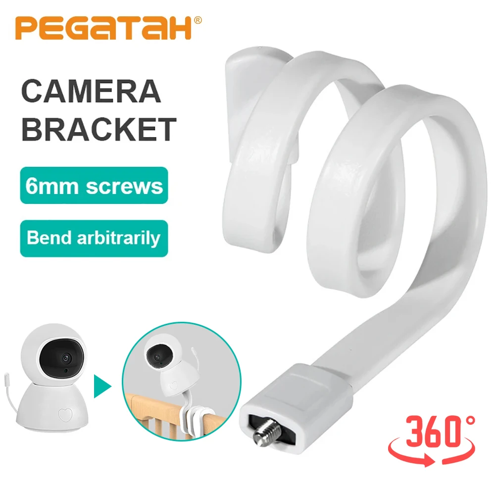 Wearable Baby Monitor - PEGATAH M6 スレッドシリコングースネックベビーモニターホルダー柔軟なカメラマウントベビーベッド自撮り Vlog デスククリエイティブスネークブラケット