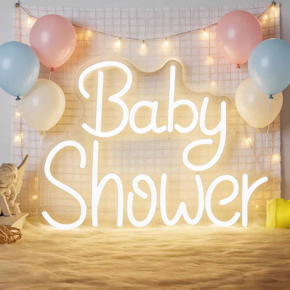Baby Nursery Wall Lights - ベビーシャワーLEDネオンサイン、USB調光式ネオンライト、保育園、寝室、壁、パーティー背景、ウェルカムサイン、誕生日、ホリデーギフトに