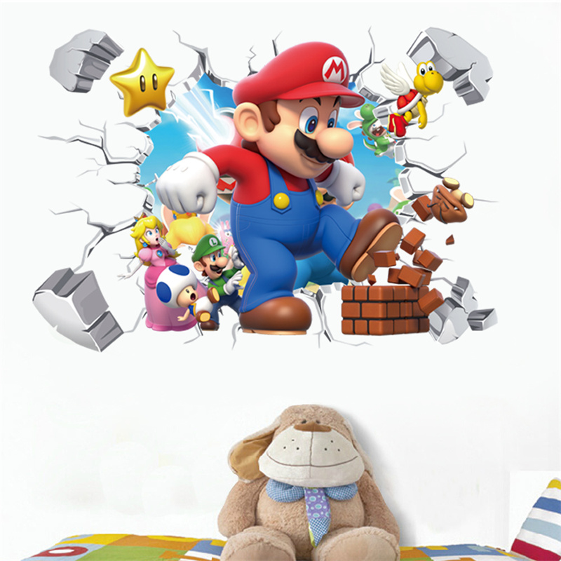 Baby Nursery Diy - 3D漫画アニメゲームキャラクターのウォールステッカー、子供部屋、リビング、幼稚園、ベビー保育園、DIYデコレーション用