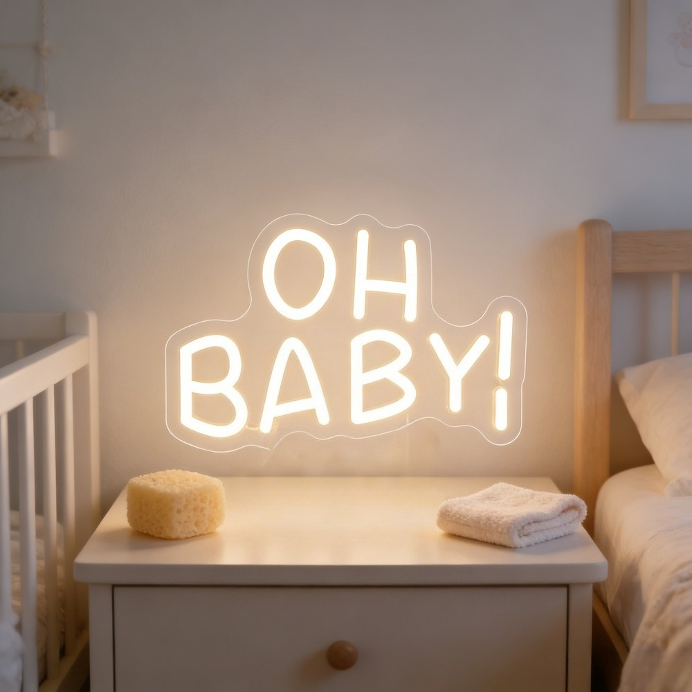 Baby Nursery Wall Lights - OH BABY ネオンサイン 壁飾り LEDナイトライト USB式