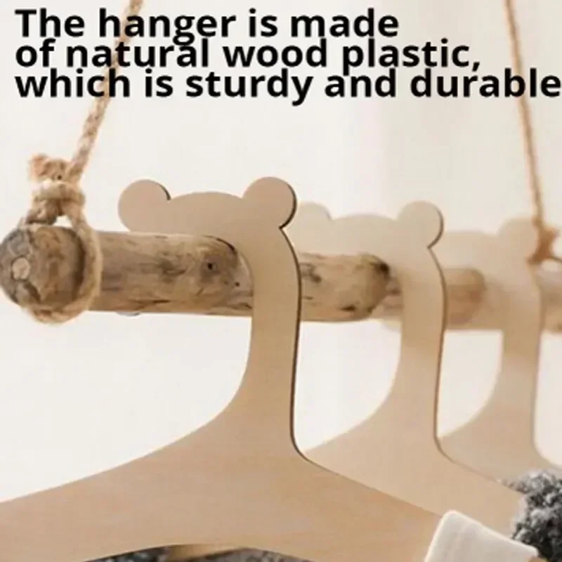 Baby Nursery Hangers - 6/12/18 個ベビークリエイティブハンガーラックベビー木製洋服ハンガーホームベビールーム保育園の装飾子供のためのプレゼント