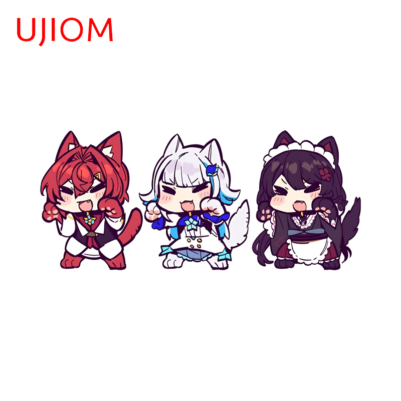 Baby Nursery Diy - UJIOM ちびホロライブ 3 人の女の子の壁のステッカーおかしい赤ちゃん保育室クールなデカール防水アート DIY ホームアニメ壁紙