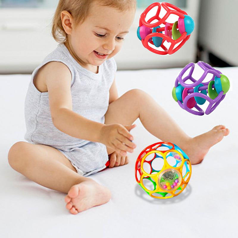 Baby Nursery Images - ベビーガラガラソフトハンドベル把握穴ボールゲーム新生児おしゃぶりおもちゃ赤ちゃんの感覚開発おもちゃキャッチおもちゃ子供のため