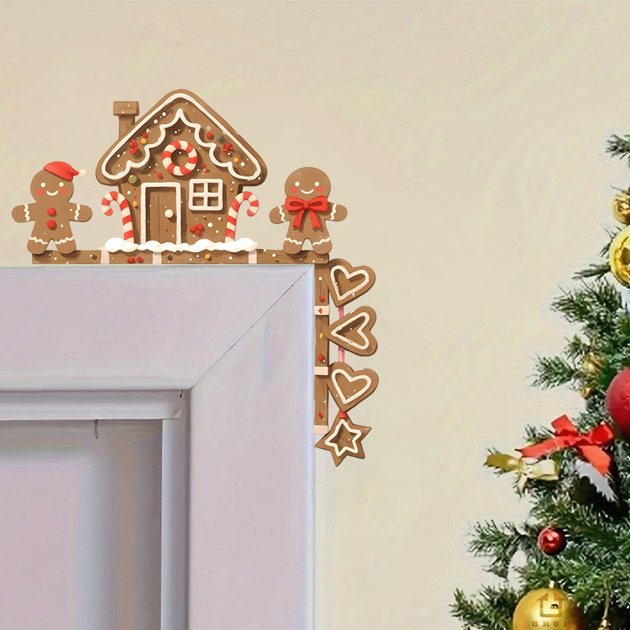 Baby Nursery Wall Decor - ジンジャーブレッドハウス & 男クリスマスウォールステッカーリムーバブルビニールデカール子供用ベビールーム寝室保育園装飾壁デカール