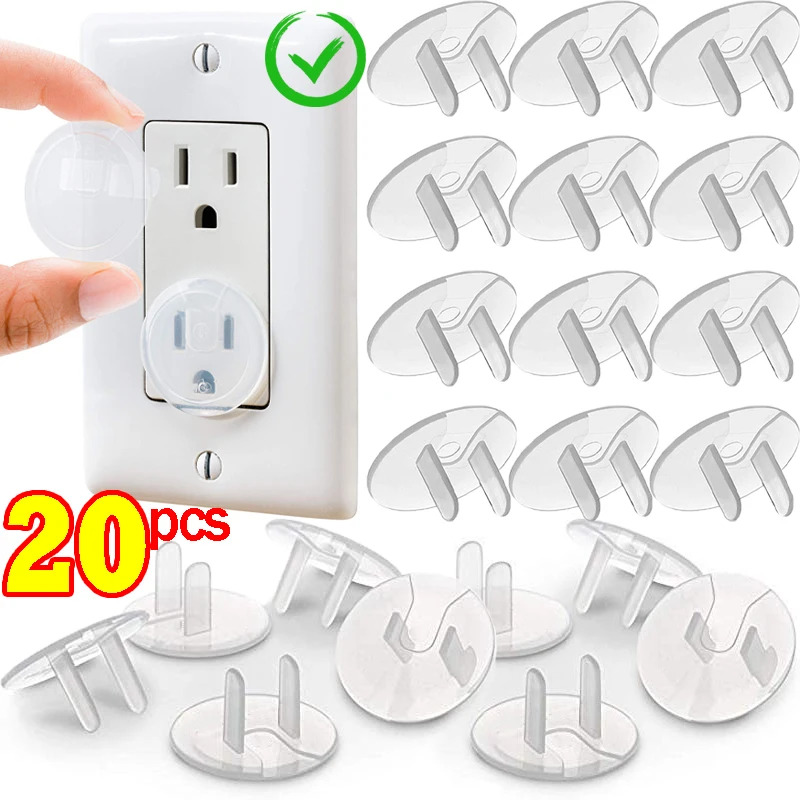 Outlet Cover Childproof - 10/20個入りチャイルドプルーフコンセントカバー – 米国標準ベビーセーフティプラグ、家庭用および輸出用の透明な電気ソケットプロテクター