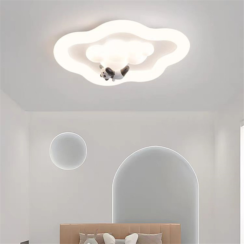 Baby Nursery Knobs - かわいい白い雲の天井照明 LED 動物ランプ子供部屋ベビールームモダンなクリーム保育園ルーム男の子女の子寝室ランプ