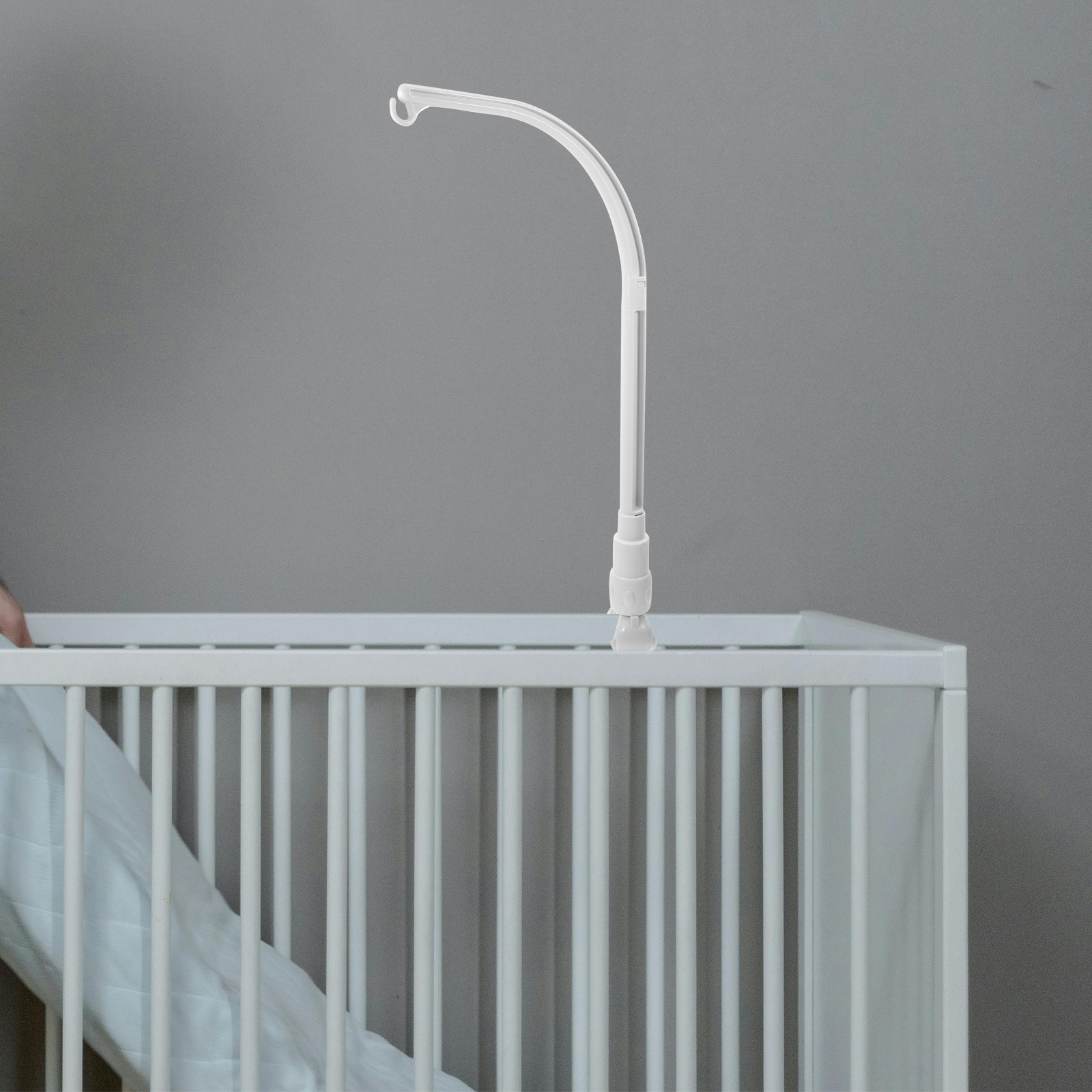 Baby Nursery Hangers - ベビークリップホルダー 丈夫な吊り下げブラケット ベビーベッド、ベビーカー、保育室用モバイルオーガナイザー ベビーモニターマウント ベッドベルハンガー