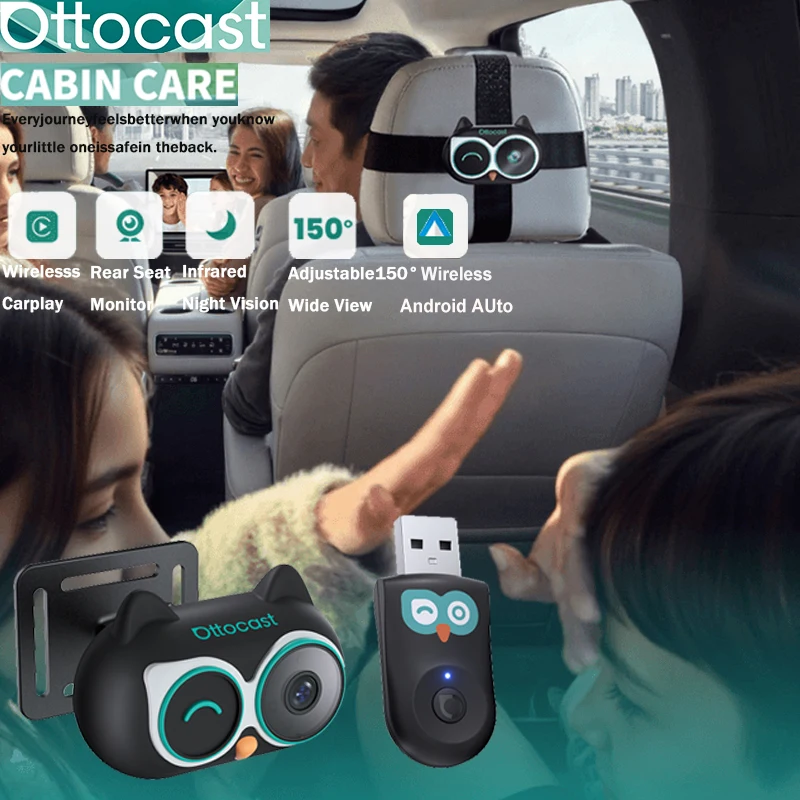 Wearable Baby Monitor - Ottocast Cabin Care ワイヤレスCarPlayアダプター ベビーカーカメラ 1080P