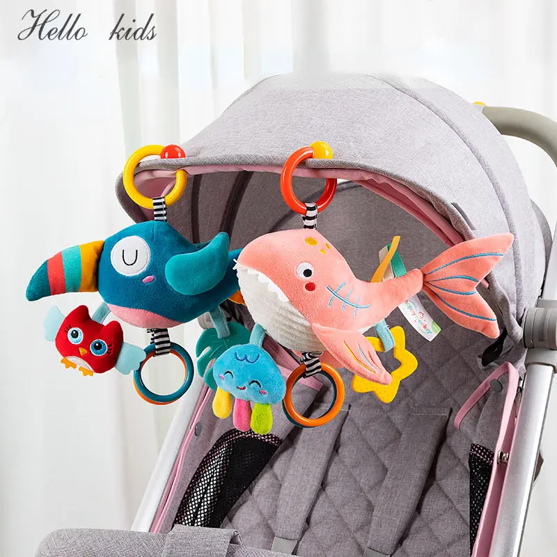 Baby Nursery Images - 新生児ソフトぬいぐるみおしゃぶりガラガラおもちゃ赤ちゃん知育玩具脳発達ハンドグリップかわいいぬいぐるみ動物のおもちゃ