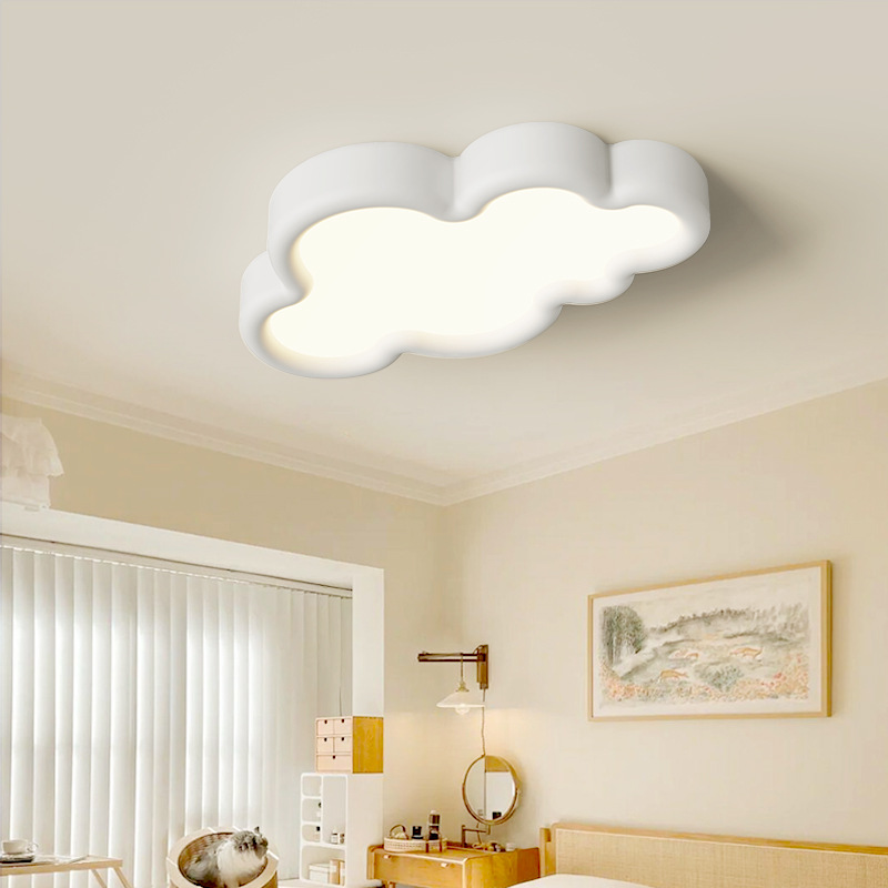 Baby Nursery Knobs - ホワイトクリームカラークラウドシーリングライト LED 子供部屋ランプミニマリスト暖かい保育園ベビールーム男の子女の子寝室シーリングランプ