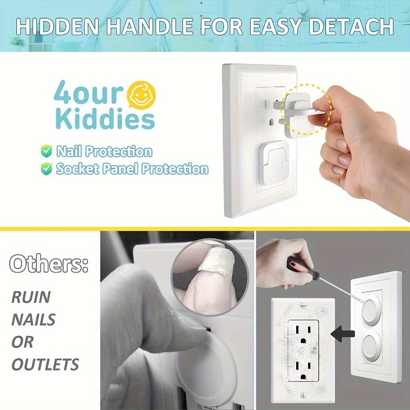 12/50個入りコンセントカバー ベビーガード 安全対策 - - Outlet Cover Childproof のレビューと価格