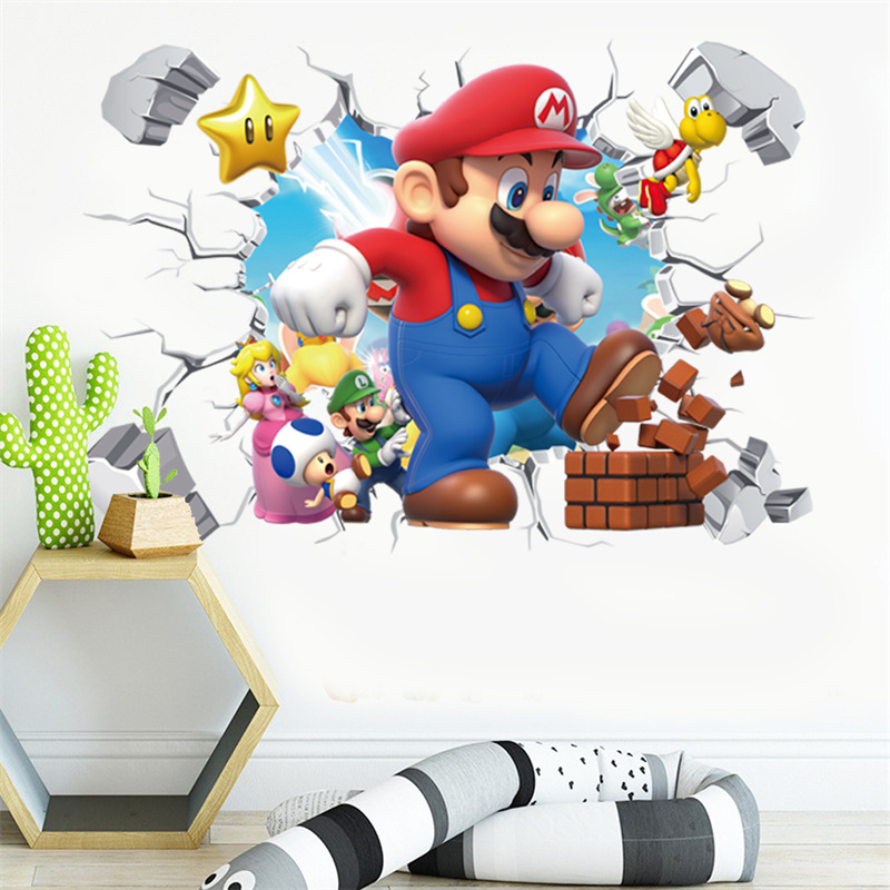 3D漫画アニメゲームキャラクターのウォールステッカー、子供部 - Baby Nursery Diy のレビューと価格