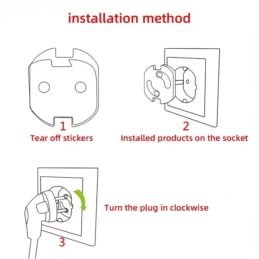 1/10 個コンセント保護ベビーチャイルド EU 電源ソケッ - Outlet Cover Childproof のレビューと価格