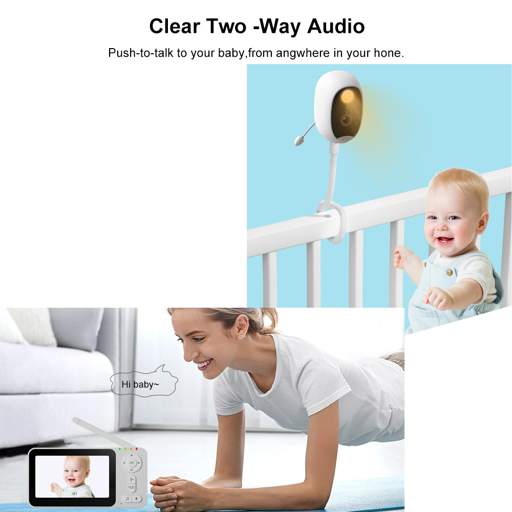 4.3インチインテリジェントベビーモニターカメラ、内蔵バッテ - Wearable Baby Monitor のレビューと価格