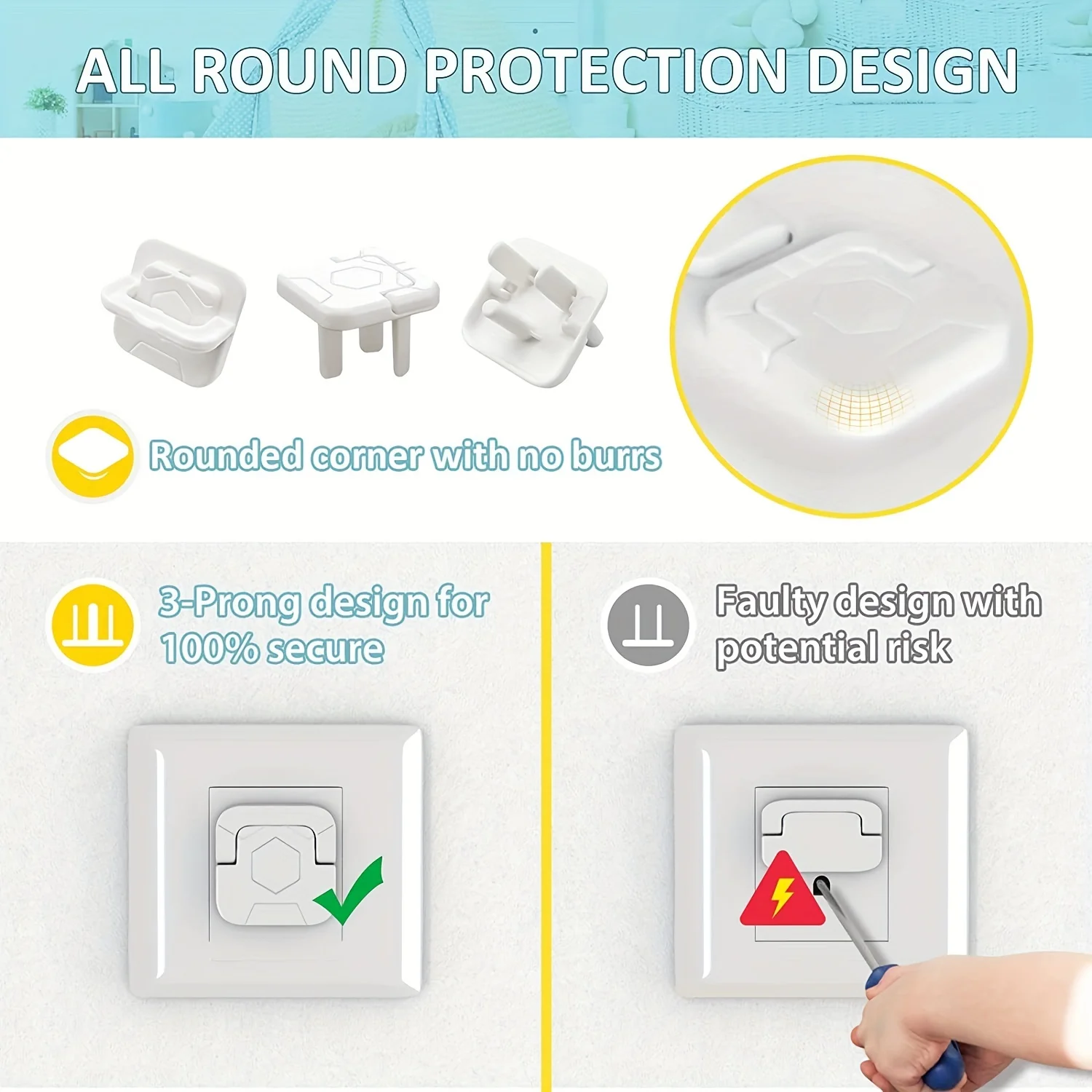1-20個入りベビーガードコンセントカバー、チャイルドセーフ - Outlet Cover Childproof のレビューと価格