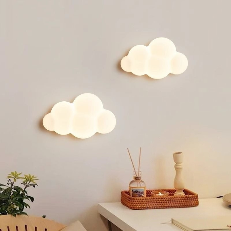 ホワイトクラウドウォールライト子供部屋保育園スターランプ寝室 - Baby Nursery Wall Lights のレビューと価格