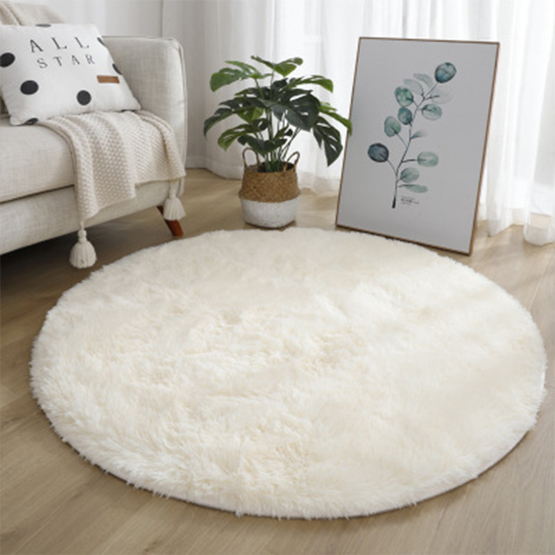 超ソフトふわふわ丸型ラグ、リビングルームの装飾用ぬいぐるみカ - Baby Nursery Mat のレビューと価格