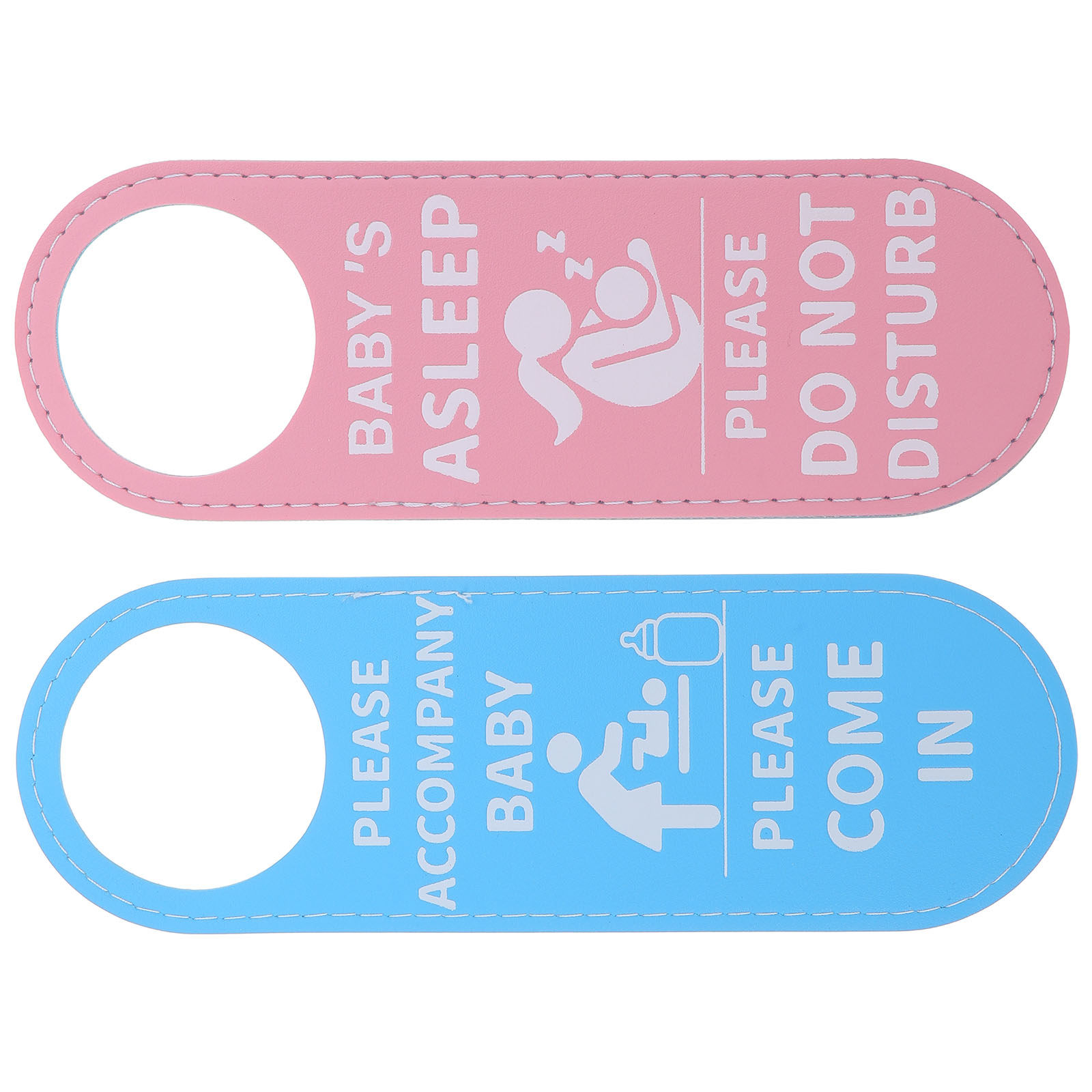 2個セット ベビー部屋のドアサイン 両面 ブルー ピンク P - Baby Nursery Hangers のレビューと価格