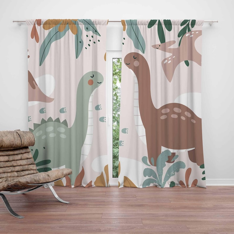 恐竜保育園カーテン恐竜子供の寝室カーテン遮光プレイルーム装飾 - Baby Nursery Blackout Curtains のレビューと価格