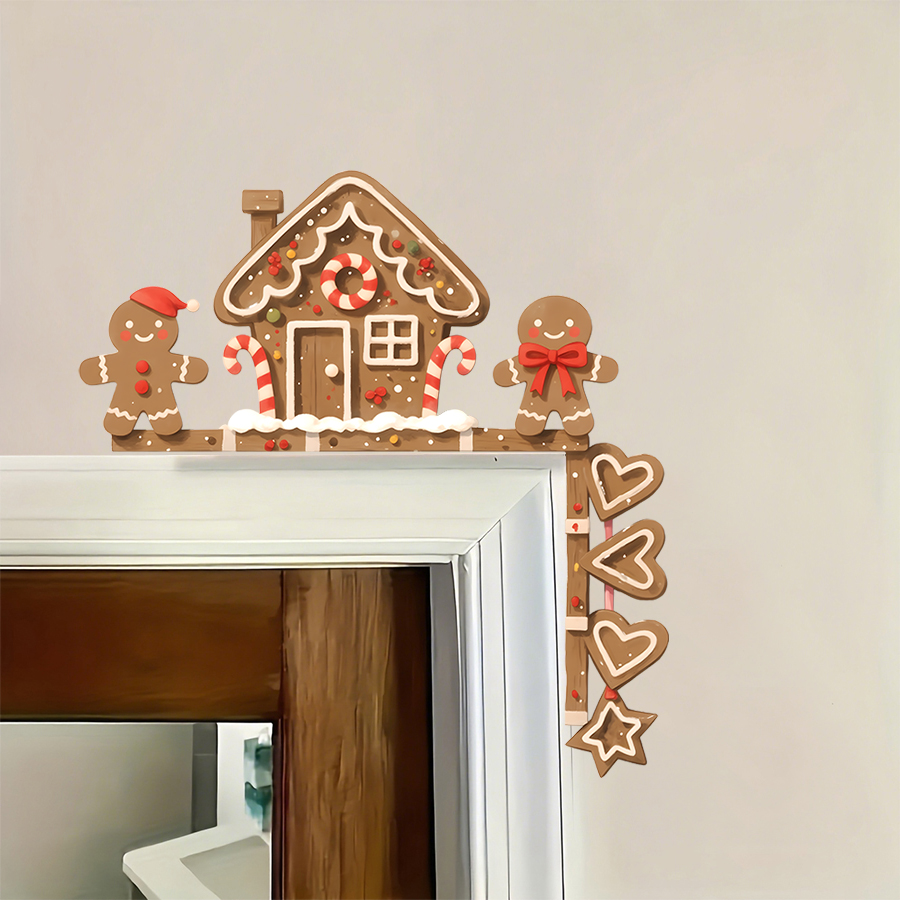ジンジャーブレッドハウス & 男クリスマスウォールステッカー - Baby Nursery Wall Decor のレビューと価格