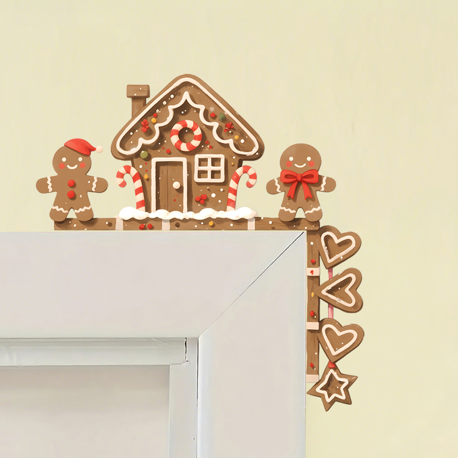 ジンジャーブレッドハウス & 男クリスマスウォールステッカー - Baby Nursery Wall Decor のレビューと価格