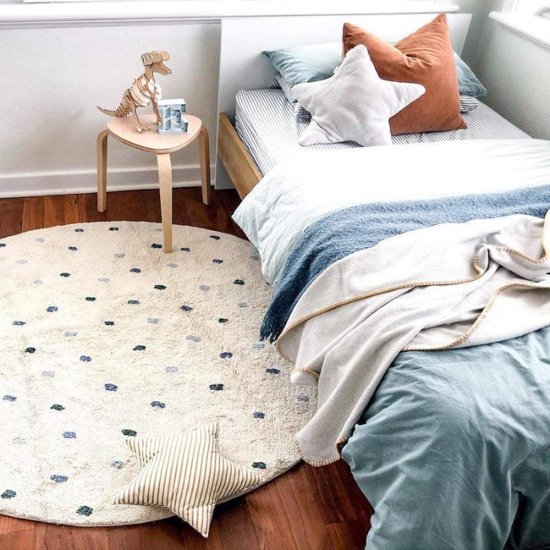 子供部屋用の水玉カーペット,子供部屋用の柔らかい丸いぬいぐる - Baby Nursery Mat のレビューと価格