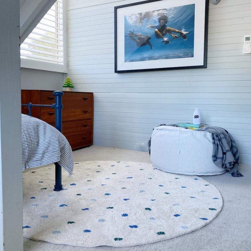 子供部屋用の水玉カーペット,子供部屋用の柔らかい丸いぬいぐる - Baby Nursery Mat のレビューと価格