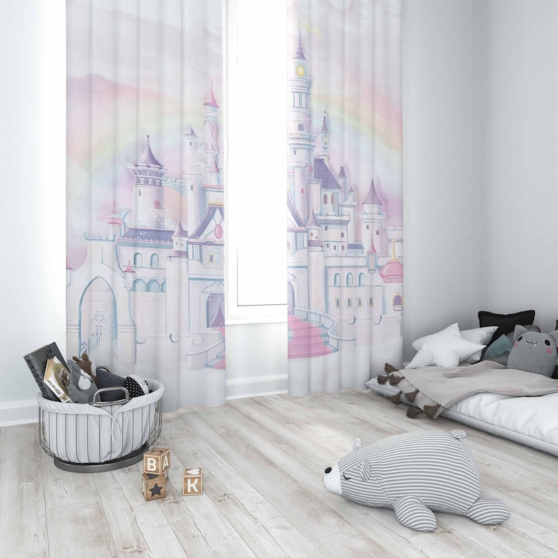 プリンセス城保育園カーテン子供の寝室のカーテン遮光保育園の装 - Baby Nursery Blackout Curtains のレビューと価格