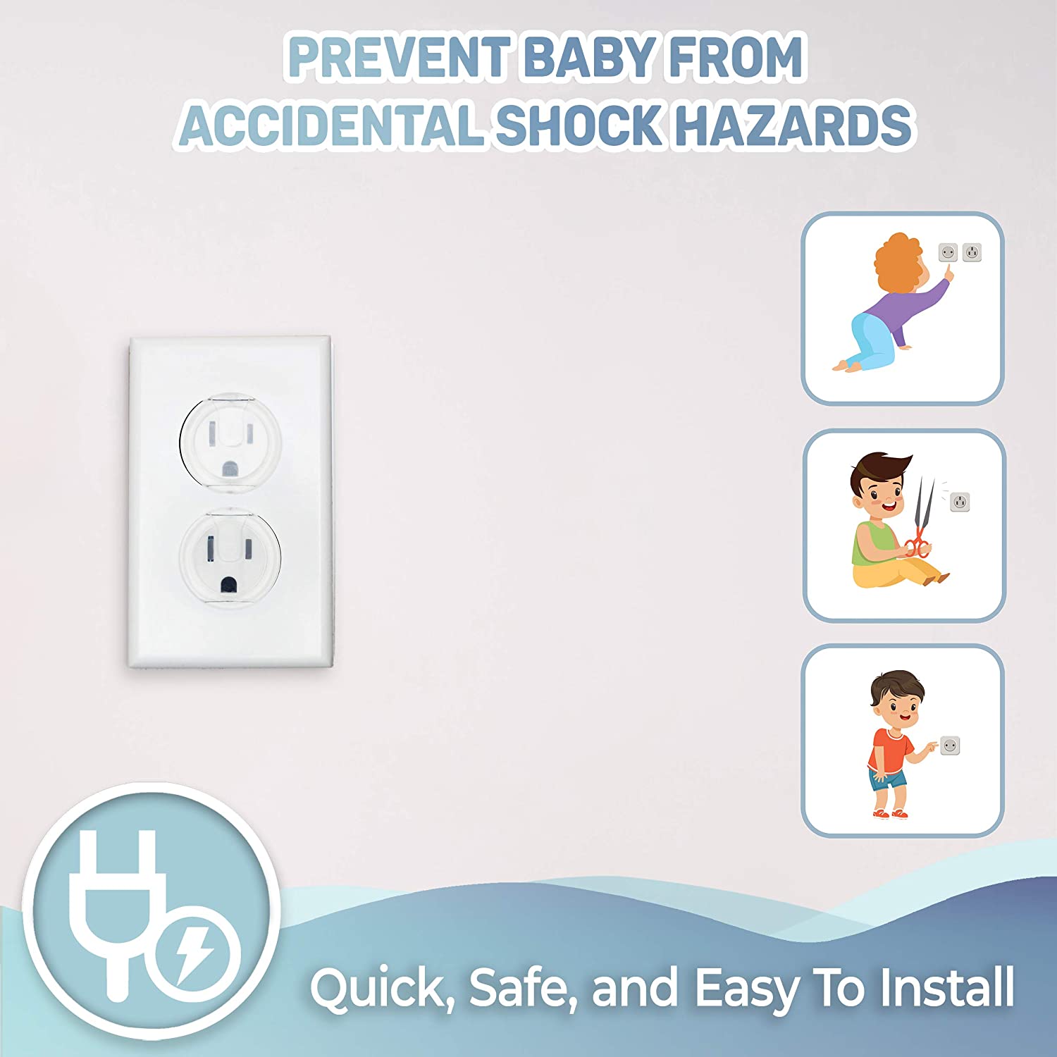 コンセントカバー 10 個、アメリカ標準ベビープルーフ安全チ - Outlet Cover Childproof のレビューと価格