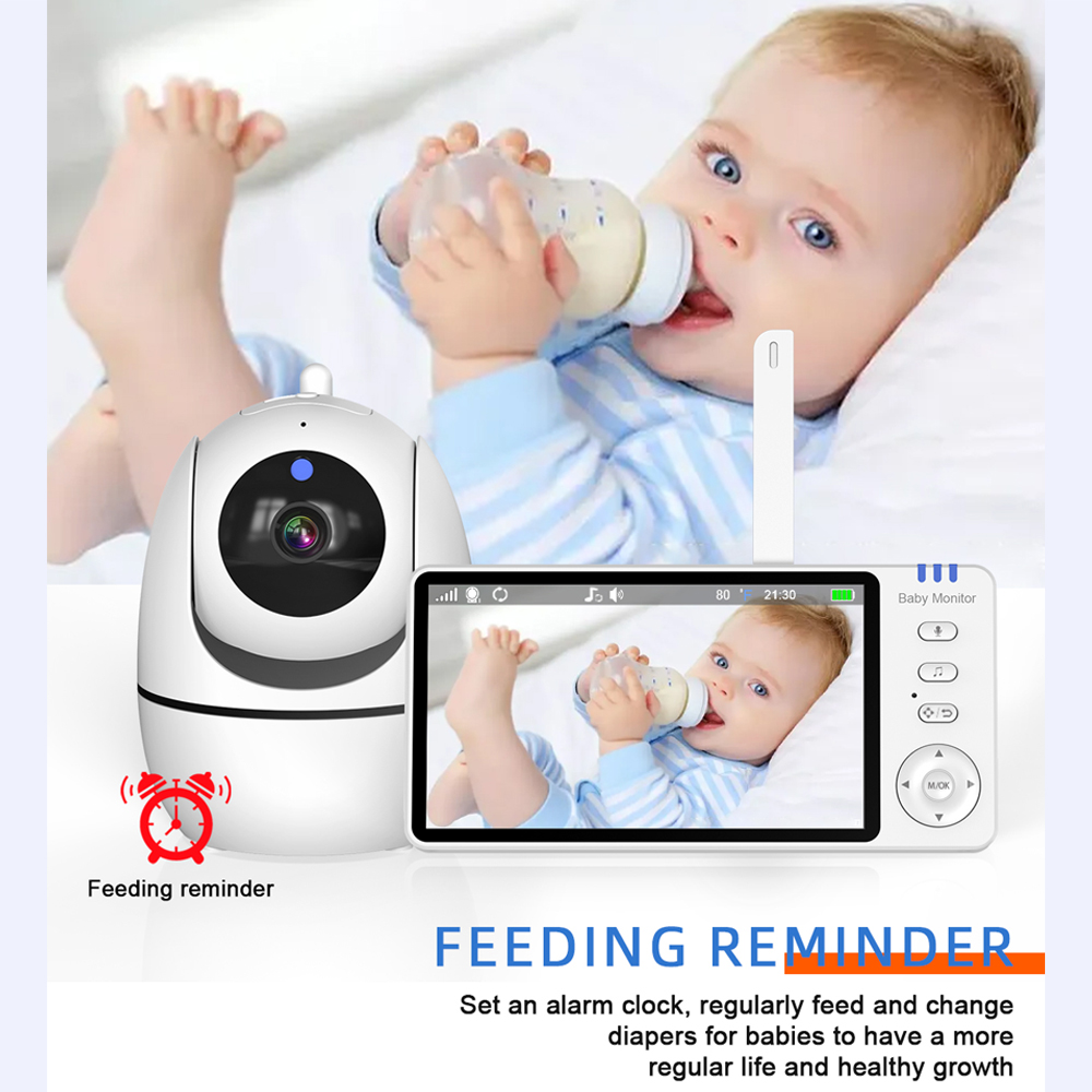 カメラと音声付きビデオベビーモニター、5インチディスプレイベ - Wearable Baby Monitor のレビューと価格