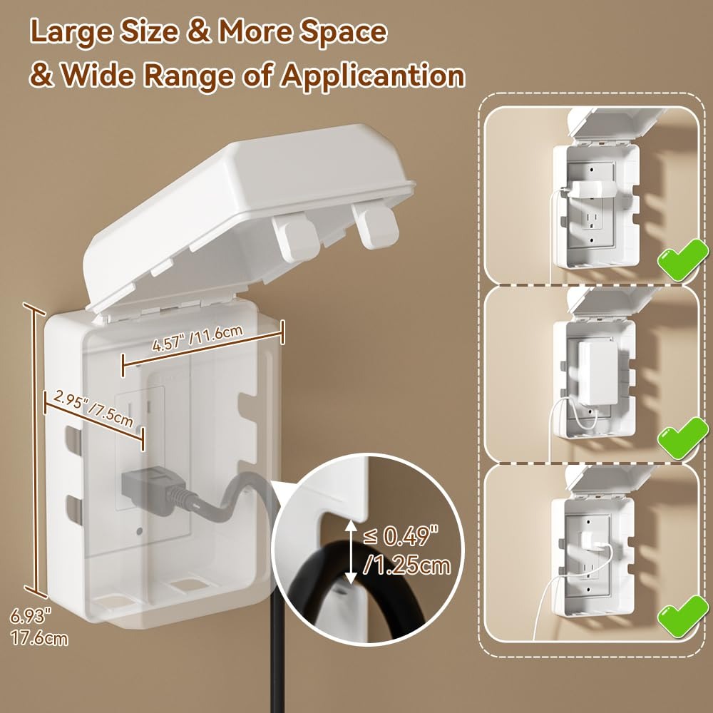 ベビープルーフ電気コンセントカバーボックス 子供用安全プラグ - Outlet Cover Childproof のレビューと価格