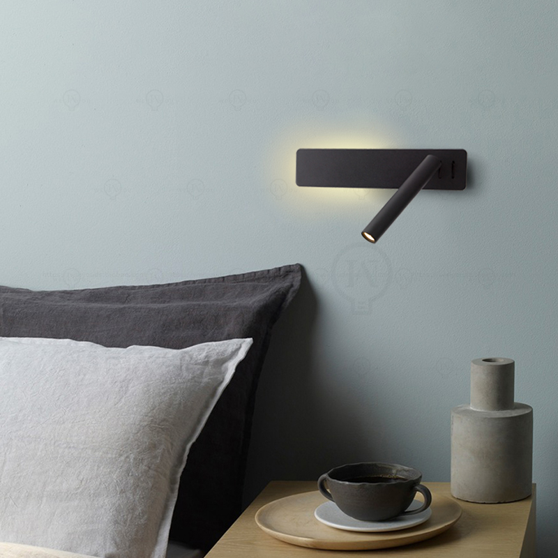 ホワイトノルディックLEDベッドサイド読書用ウォールランプ、 - Baby Nursery Wall Lights のレビューと価格