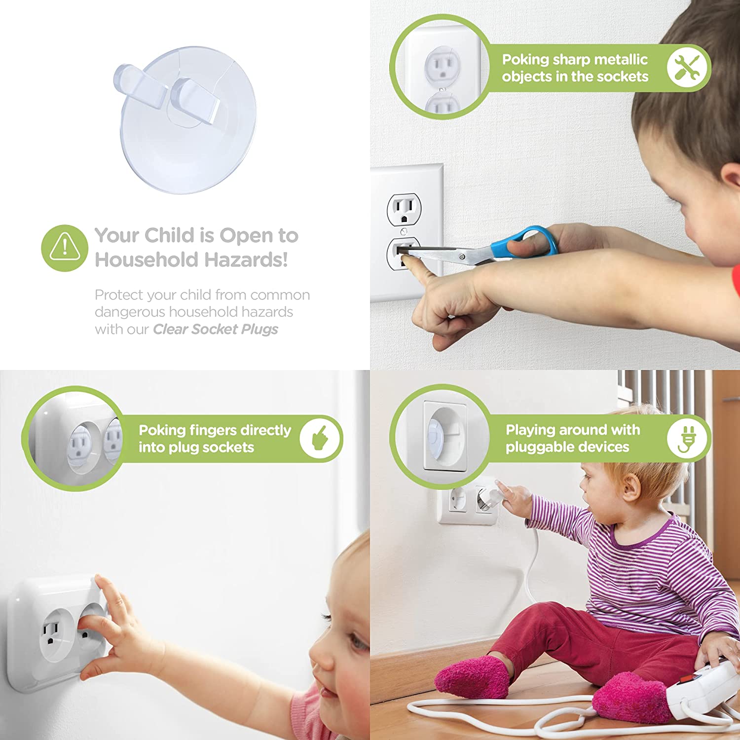 10個入りコンセントカバー、アメリカ規格ベビーガード安全子供 - Outlet Cover Childproof のレビューと価格