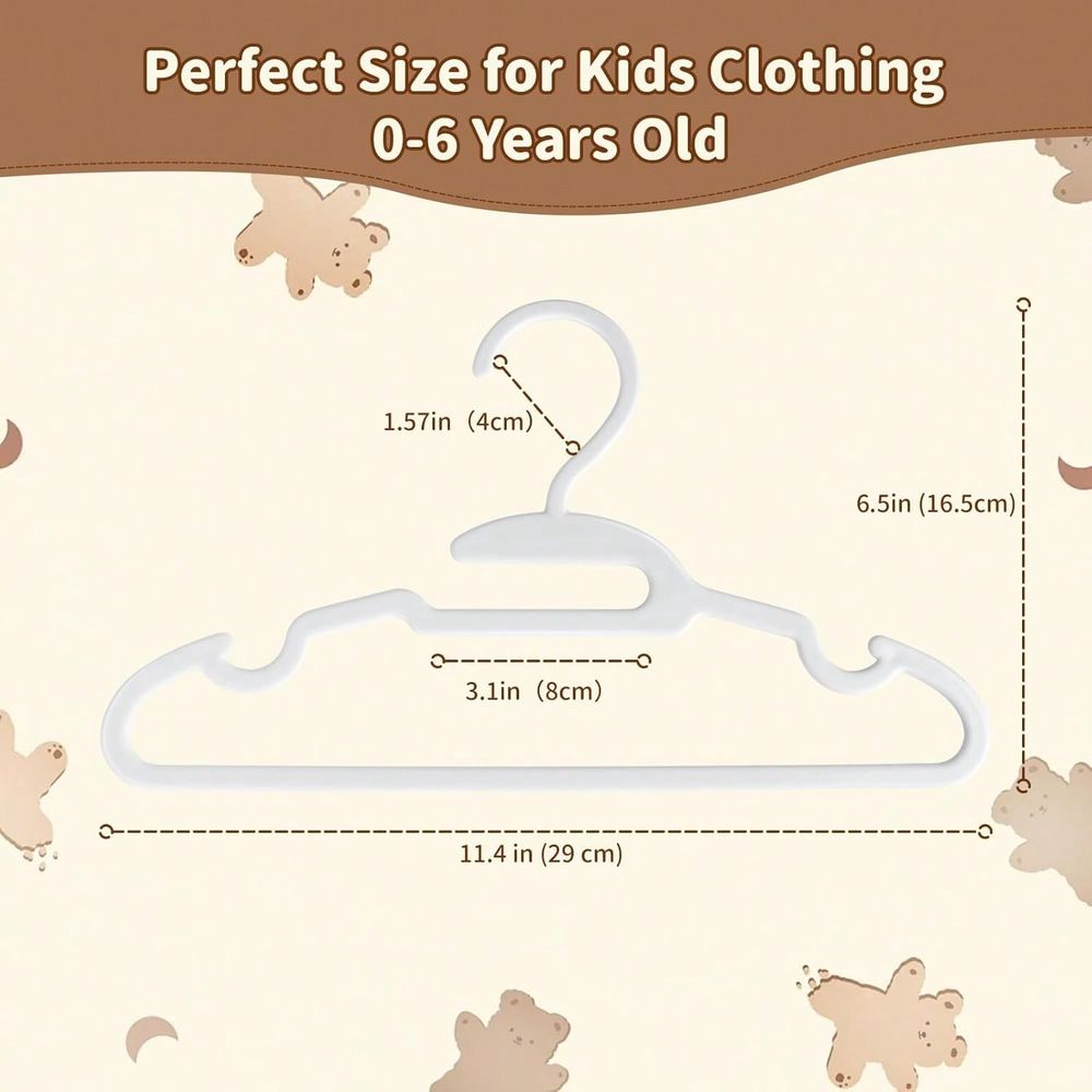70 100パック キッズハンガー プラスチック製ベビーハン - Baby Nursery Hangers のレビューと価格