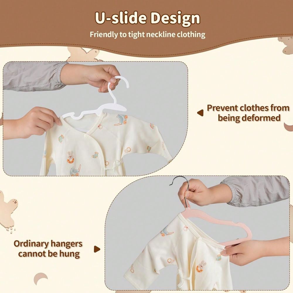 70 100パック キッズハンガー プラスチック製ベビーハン - Baby Nursery Hangers のレビューと価格