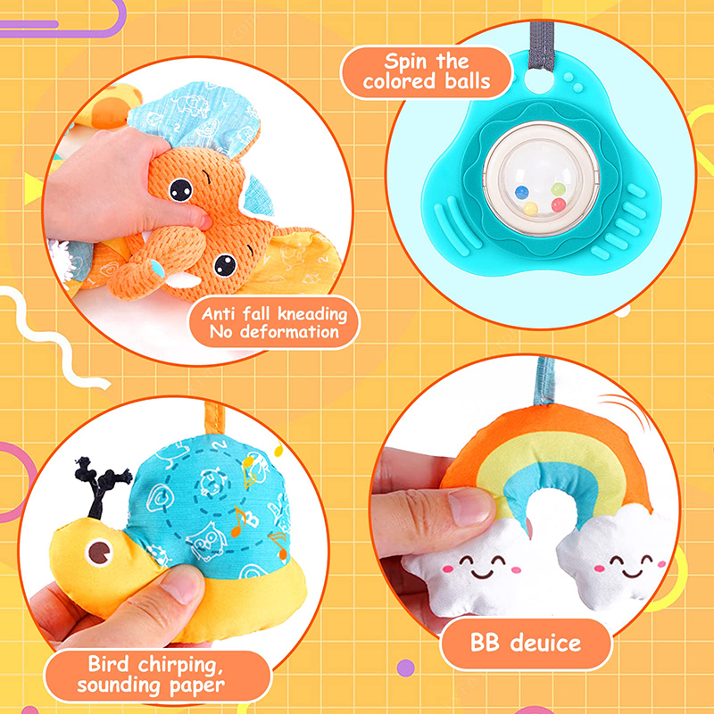 カーシートおもちゃ幼児カラー象ベビーカーストレッチスパイラル - Baby Nursery Images のレビューと価格