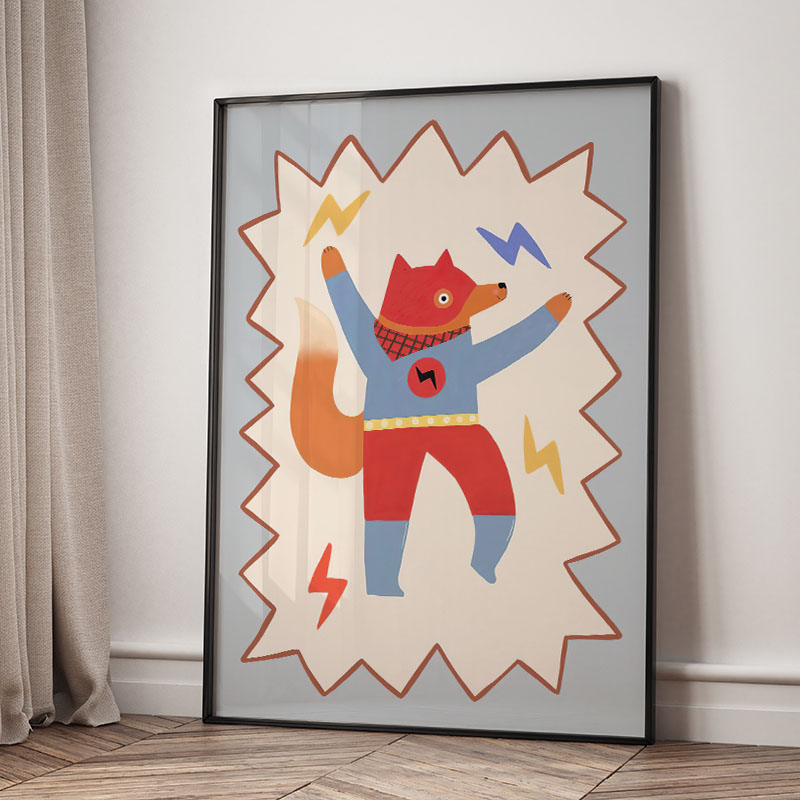 面白い漫画の超クールな子供部屋の壁飾りキャンバス絵画、クマ、 - Baby Nursery Images のレビューと価格