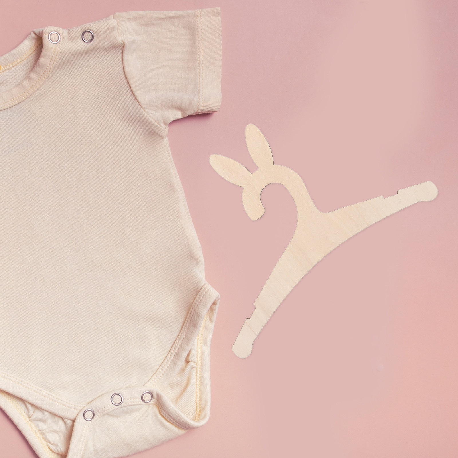 5個セット DIY木製ベビー服ハンガー バニー耳 子供用 乳 - Baby Nursery Diy のレビューと価格
