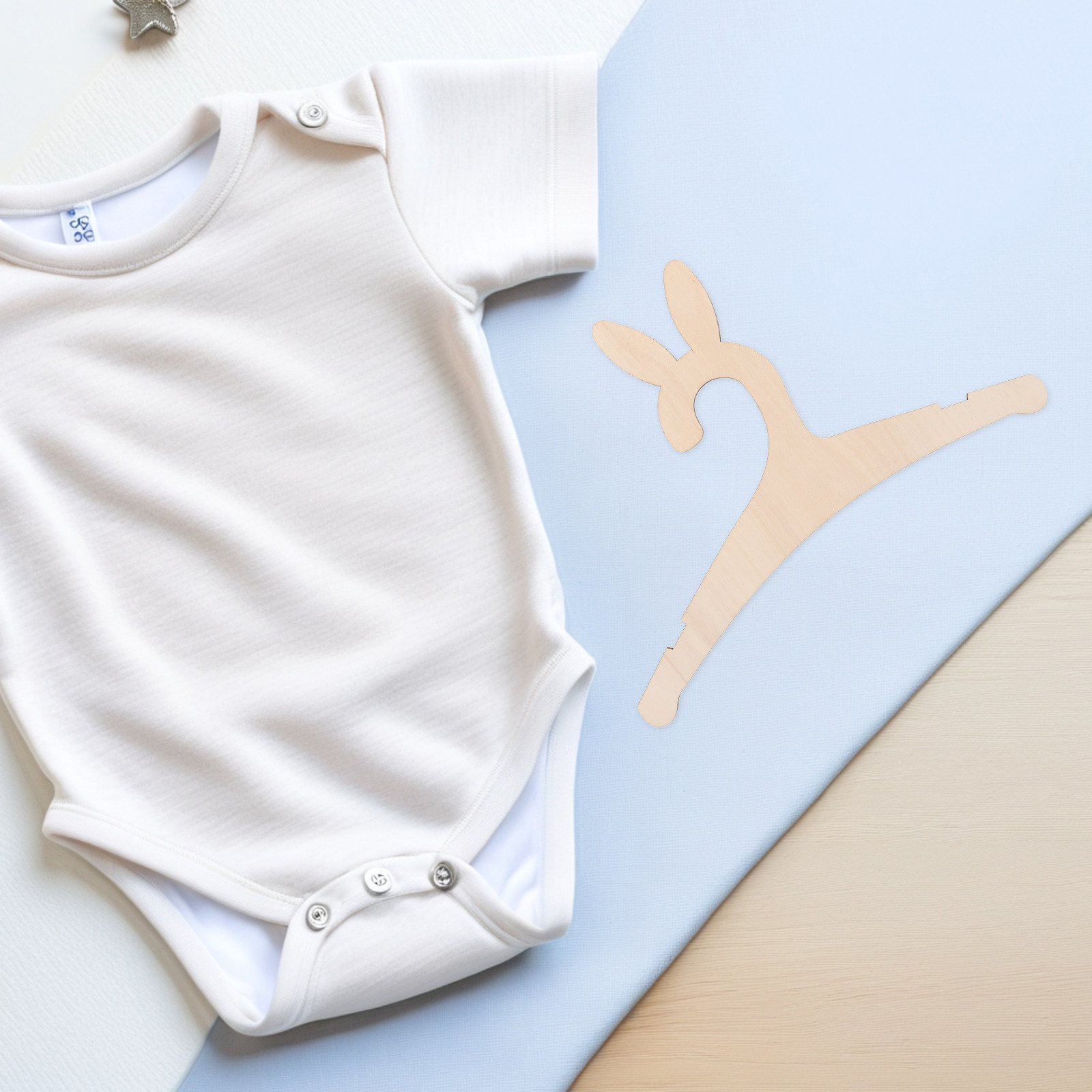 5個セット DIY木製ベビー服ハンガー バニー耳 子供用 乳 - Baby Nursery Diy のレビューと価格
