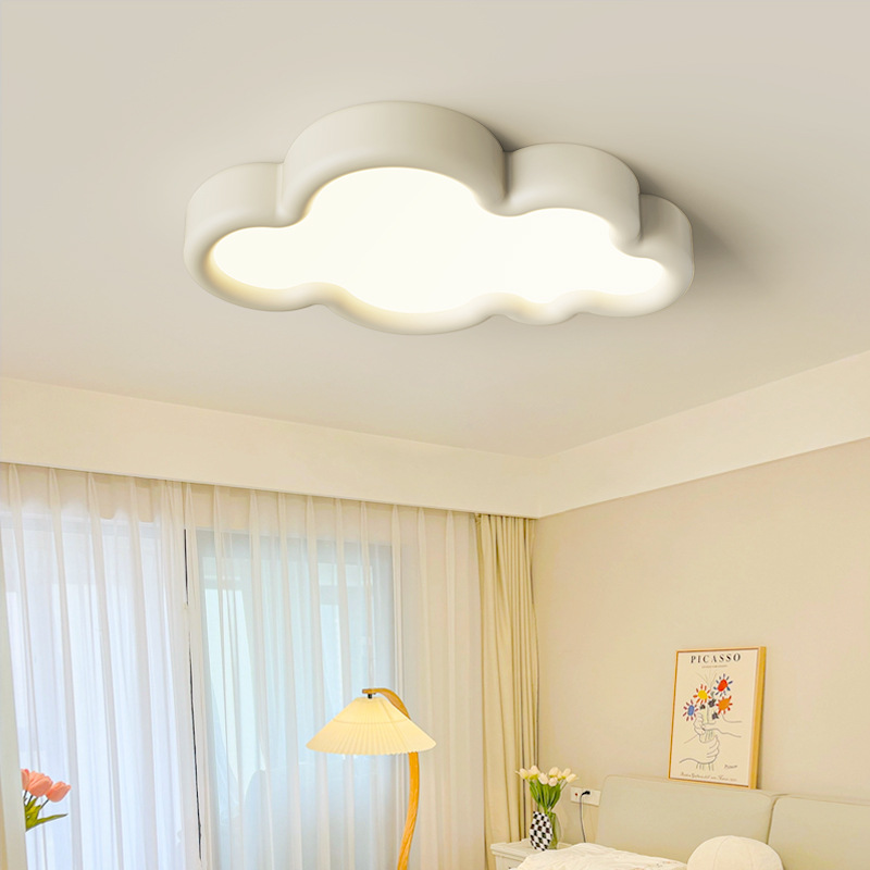 ホワイトクリームカラークラウドシーリングライト LED 子供 - Baby Nursery Knobs のレビューと価格