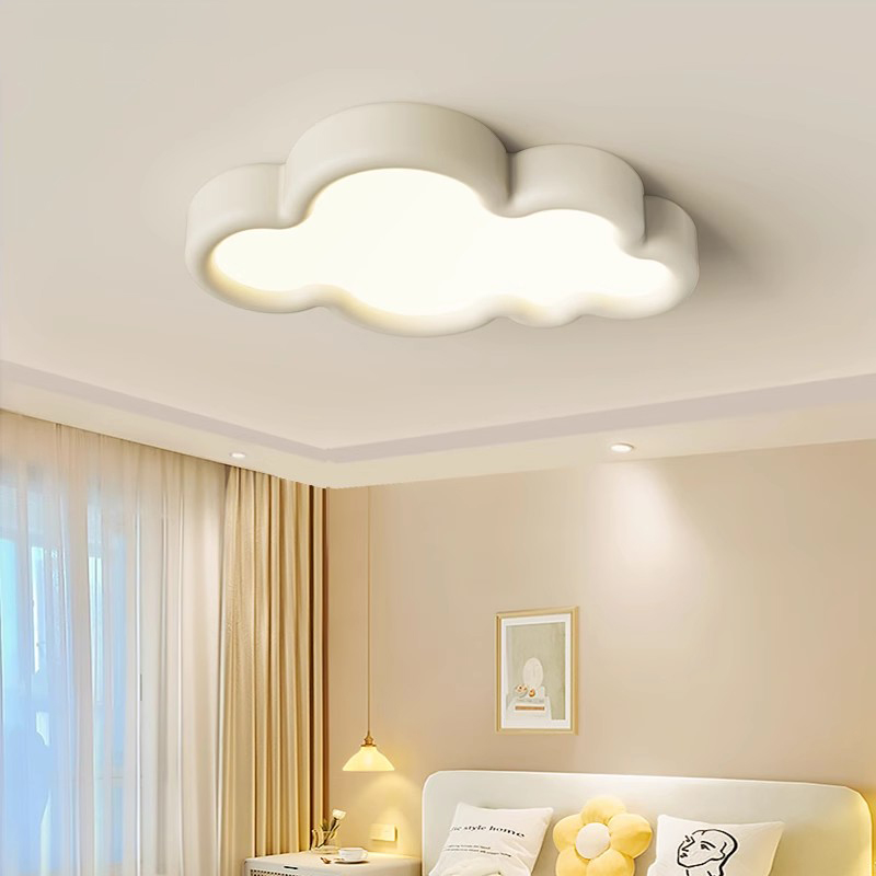 ホワイトクリームカラークラウドシーリングライト LED 子供 - Baby Nursery Knobs のレビューと価格